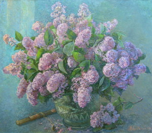 « Bunch of Lilac », 70x80 cm, 2009 Картина художника Дубровского Алесандра /Painting by Alexandr Dubrovskyy