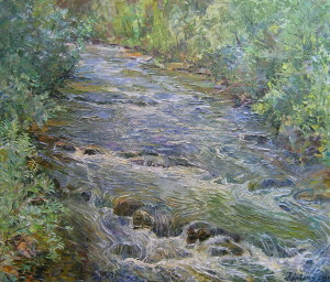 « The mountain river », 60x70cm, 2010 Картина художника Дубровского Алесандра /Painting by Alexandr Dubrovskyy