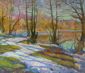 « The first snow », 60х70 cm, 2010 Картина художника Дубровского Алесандра /Painting by Alexandr Dubrovskyy